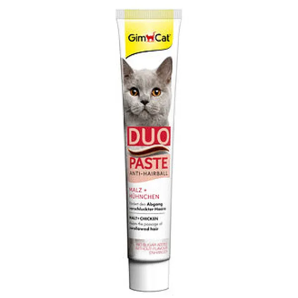 Gimcat Anti-Tüy Yumağı Duo Macun Tavuk + Malt 50 g Kedi Maması
