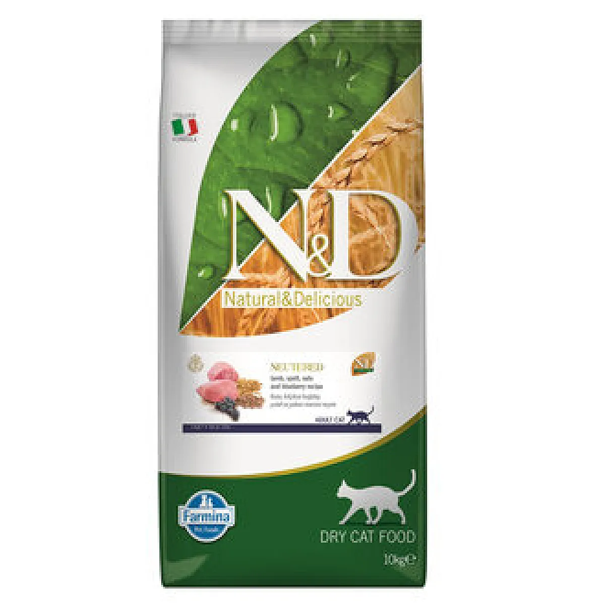 N&D Ancestral Grain Kuzulu ve Yaban Mersinli Kısır Kedi Maması 10 kg