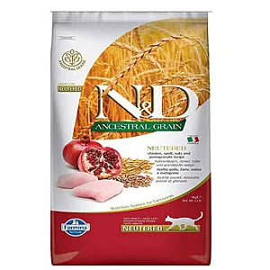 N&D Ancestral Grain Tavuk ve Nar Kısır Kedi Maması 10 kg