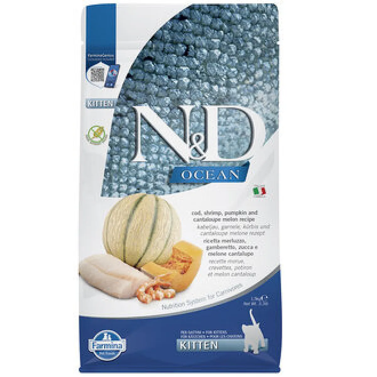 N&D Okyanus Morina Balıklı ve Kavunlu Yavru Kedi Maması 1.5 kg