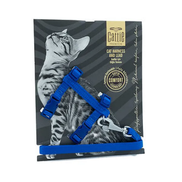 Cattie Kedi Göğüs Gezdirme Takımı Mavi 1 x 25-40 cm