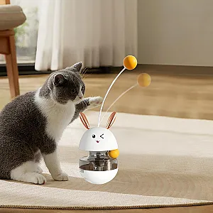 Mama Hazneli Hacıyatmaz Mama Oyuncağı – Kedi & Küçük Köpekler için Zeka Geliştirici Mama Dağıtıcı - 4