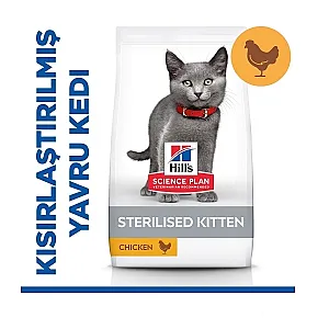 Hill's Science Plan Tavuklu Kısırlaştırılmış Yavru Kedi Maması 3 kg - 1