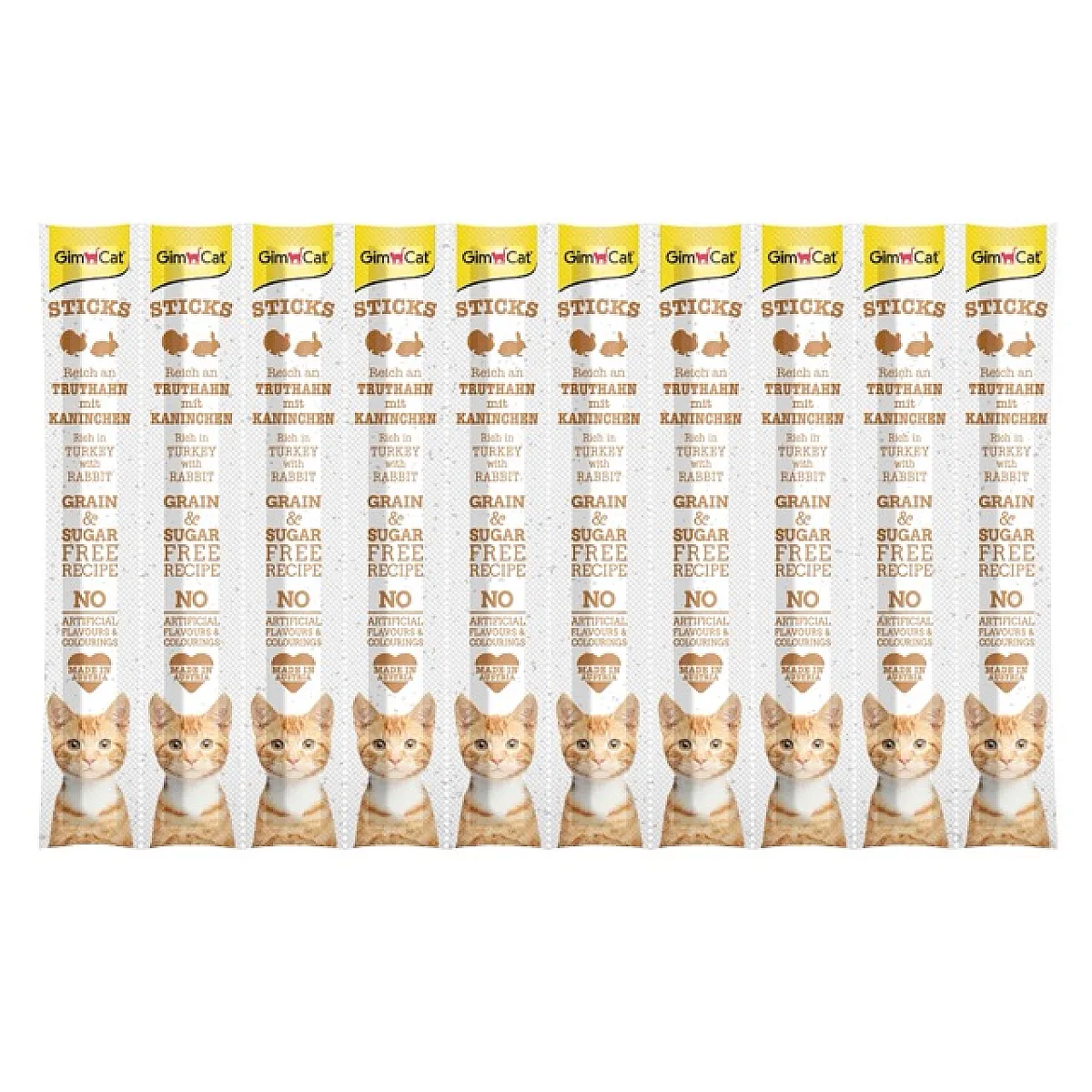 GimCat Sticks Hindi ve Tavşan Etli Kedi Ödül Çubuğu 50 g (10 Adet)