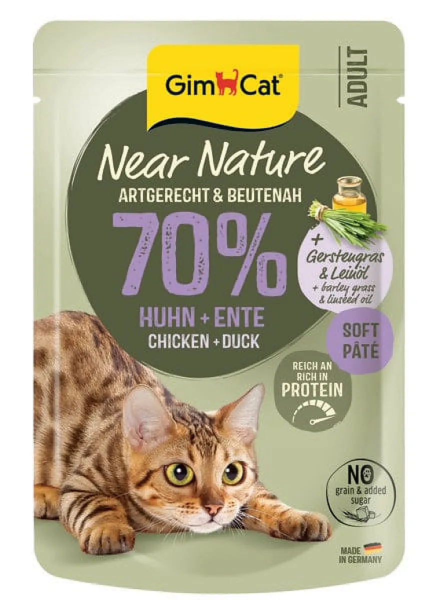 GimCat Near Nature Tavuk ve Ördek Etli Tahılsız Yaş Kedi Maması 70 g
