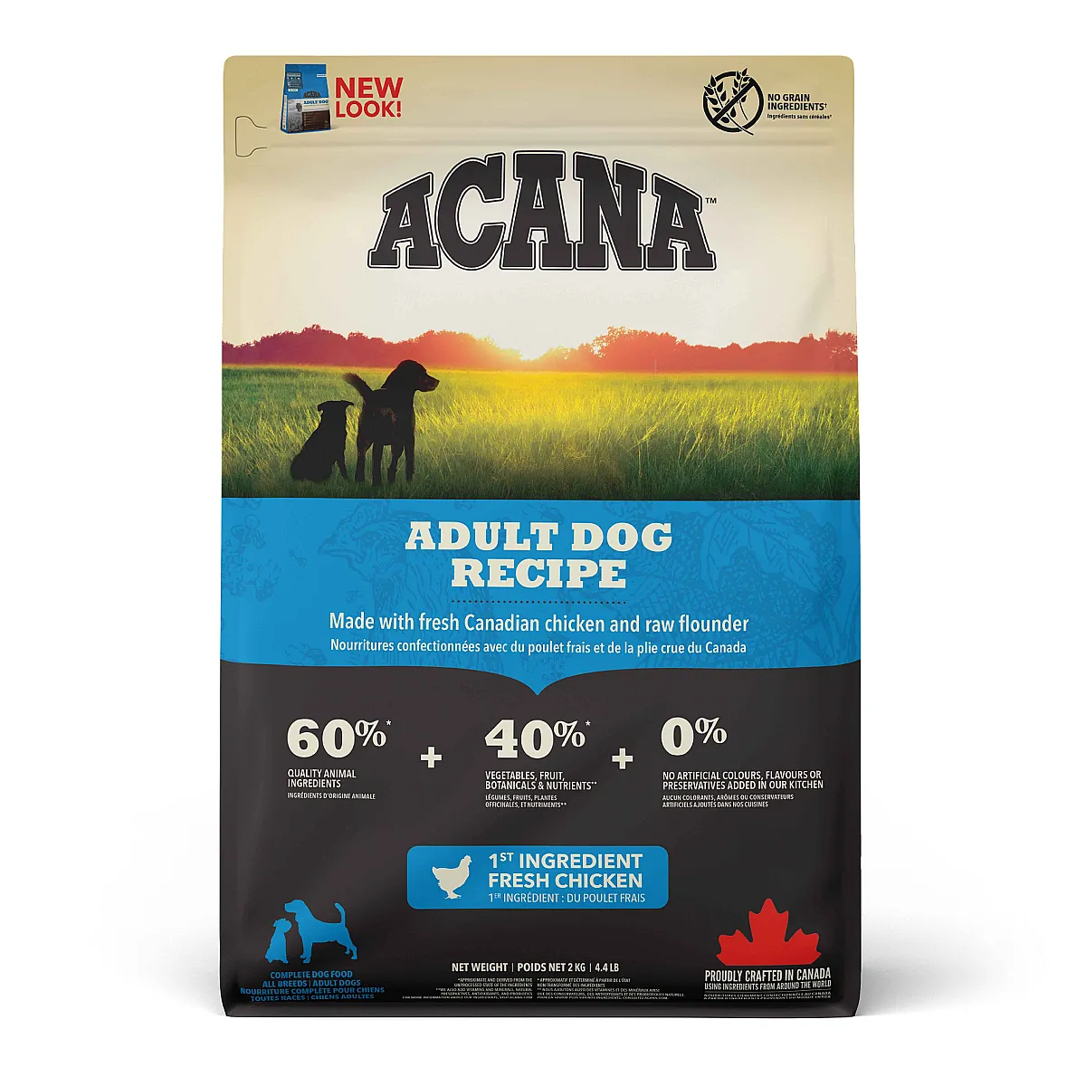 Acana Heritage Adult Dog Recipe Tavuklu ve Balıklı Tahılsız Yetişkin Köpek Maması 2 Kg