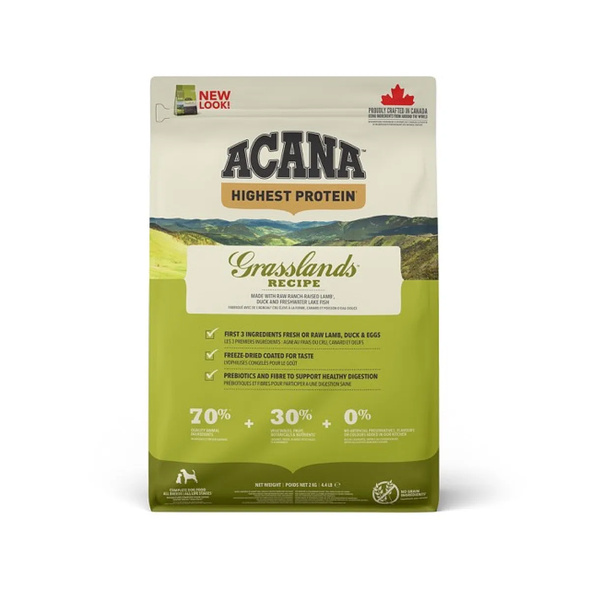 Acana Highest Protein Grasslands Tahılsız Kuzu ve Ördekli Köpek Maması 2 kg