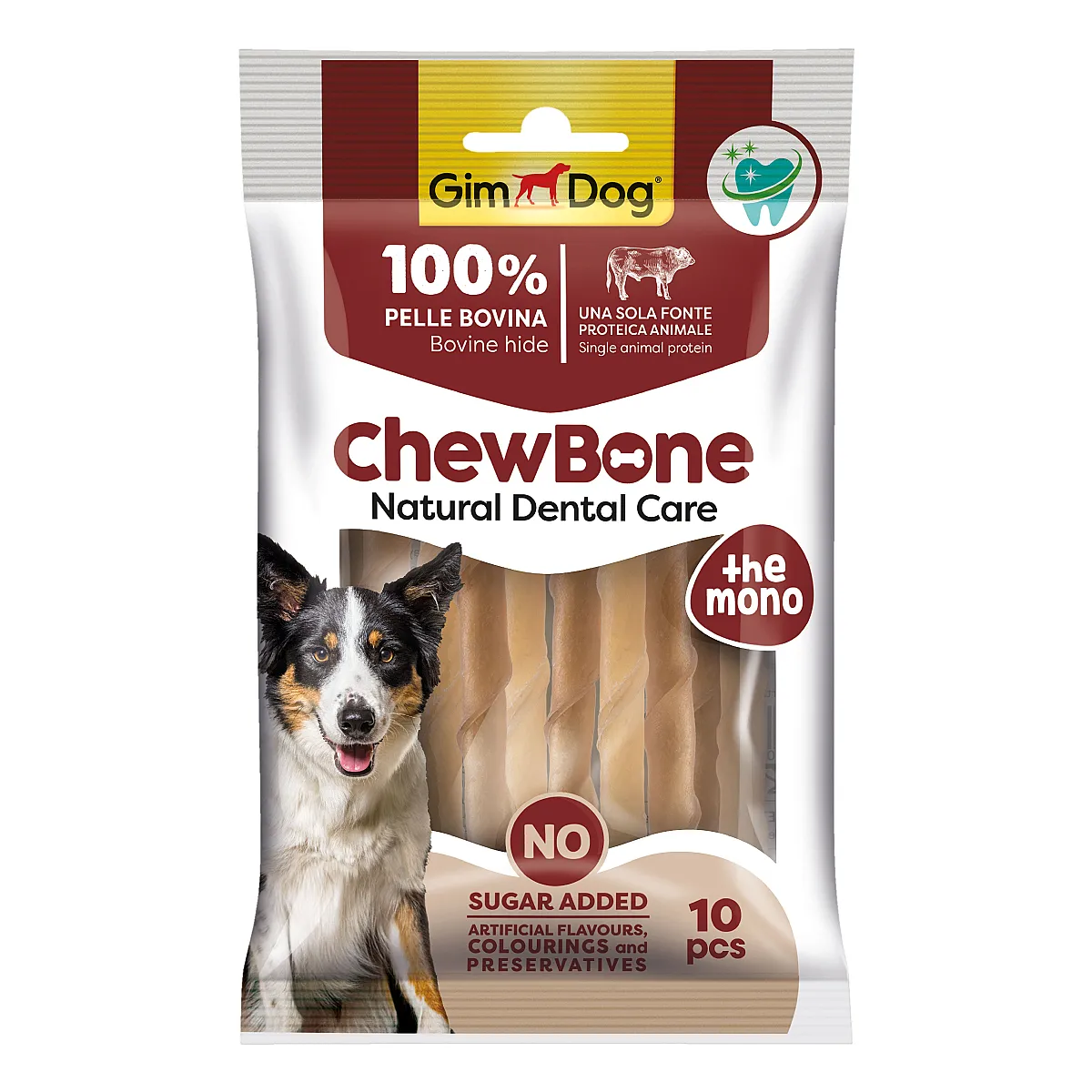GimDog Natural Dental Care Burgu Köpek Çiğneme Çubuğu 80 gr (10 Adet)