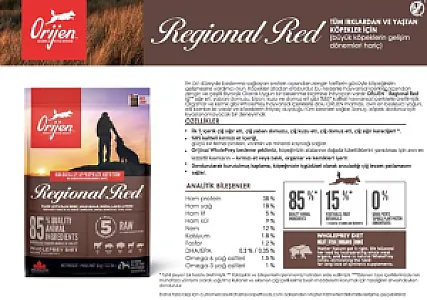Orijen Regional Red Tahılsız Tüm Irklar İçin Kırmızı Etli Köpek Maması 2 Kg / 11.4 Kg - 2