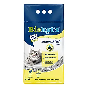 Biokat’s Bianco Classic Extra 10 Lt Aktif Karbonlu Topaklaşan Beyaz Kedi Kumu