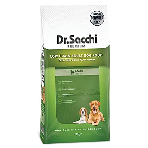 Dr. Sacchi Premium Düşük Tahıllı Kuzu Etli Yetişkin Köpek Maması 12 kg