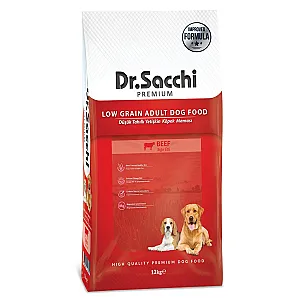 Dr. Sacchi Premium Düşük Tahıllı Sığır Etli Yetişkin Köpek Maması 12 kg