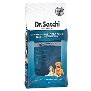 Dr.Sacchi Düşük Tahıllı Somonlu Ve Ton Balıklı Yetişkin Köpek Maması 12kg