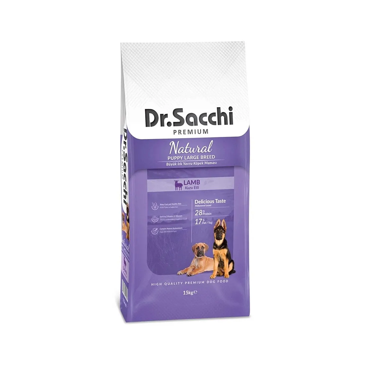 Dr. Sacchi Premium Puppy Large Büyük Irk Kuzu Etli Yavru Köpek Maması 15 kg