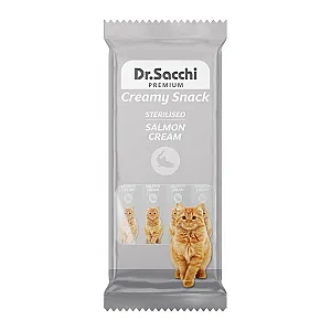Dr. Sacchi Creamy Snack Sterilised Salmon Somonlu Kısırlaştırılmış Kedi Sıvı Ödül Maması 4'lü Paket