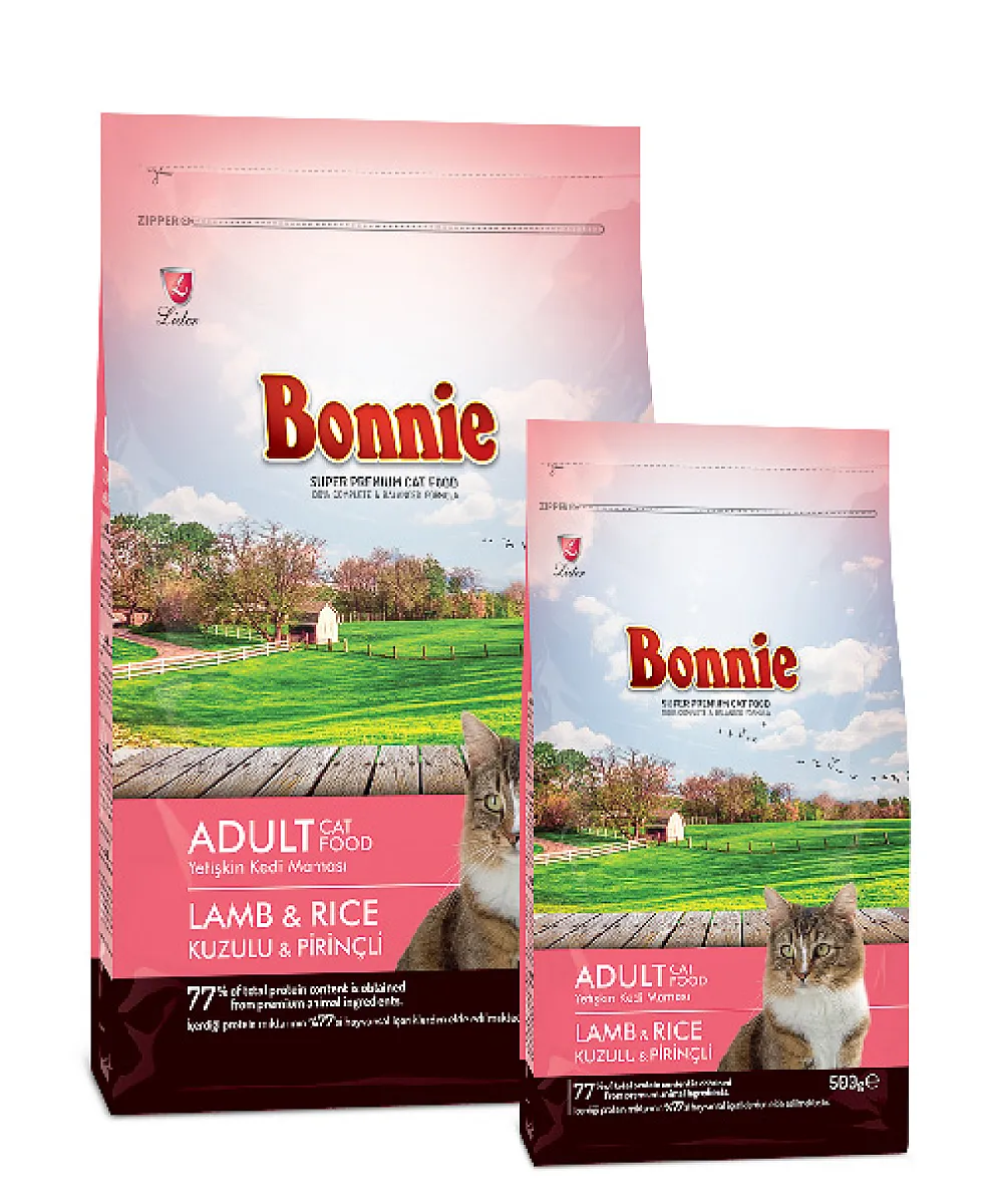 Bonnie Adult Lamb & Rice - Kuzu Etli ve Pirinçli Yetişkin Kedi Maması
