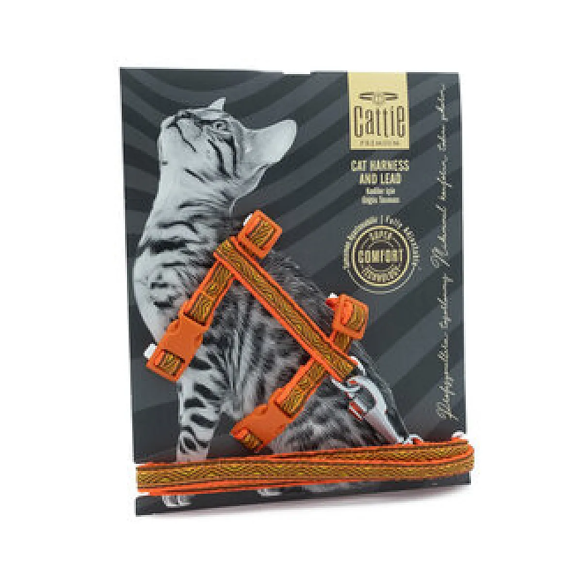 Cattie Desenli Göğüs Gezdirme Takımı Turuncu 1 x 25-40 cm