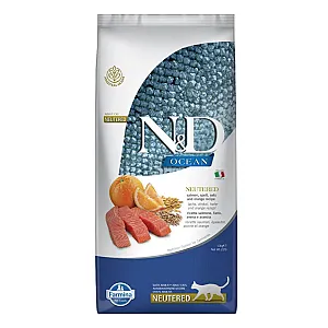 N&D Ocean Somonlu ve Portakallı Ata Tahıllı Kısırlaştırılmış Kedi Maması 10 kg