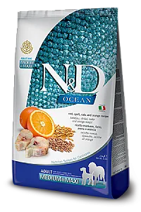 N&D Ocean Morina Balıklı Portakallı ve Atalık Tahıllı Medium & Maxi Yetişkin Köpek Maması