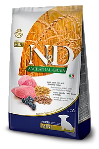 N&D Ancestral Grain Kuzu Etli Yaban Mersinli ve Atalık Tahıllı Küçük Irk Yavru Köpek Maması