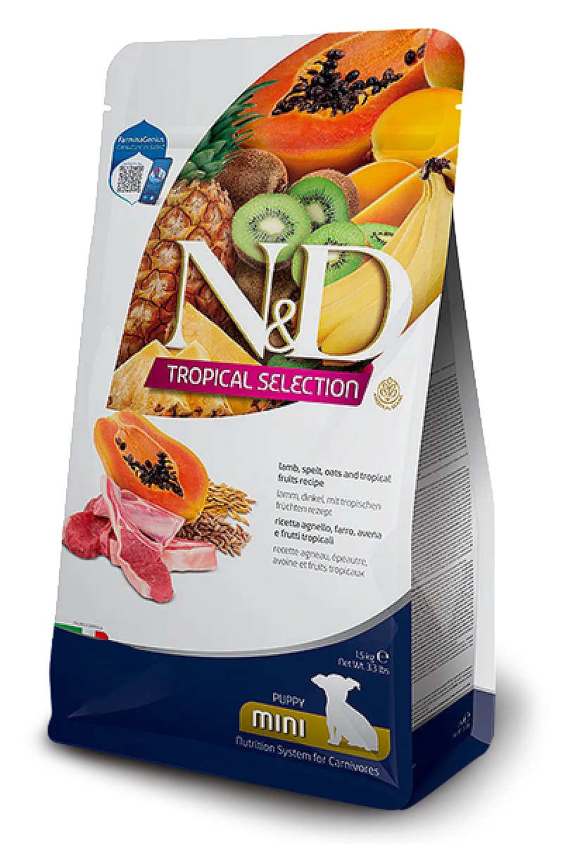 N&D Tropical Selection Kuzu Etli Tropikal Meyveli Küçük Irk Yavru Köpek Maması