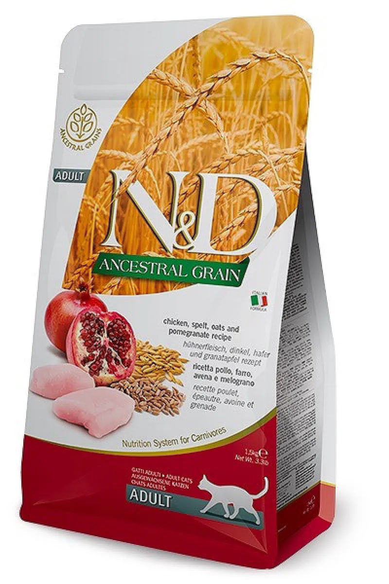 N&D Ancestral Grain Tavuklu ve Narlı Yetişkin Kedi Maması