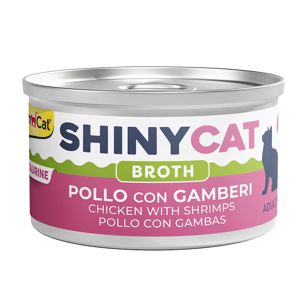 Gimcat Shinycat Broth (Sos İçinde) Karidesli Tavuk Konserve Kedi Maması 70 gr