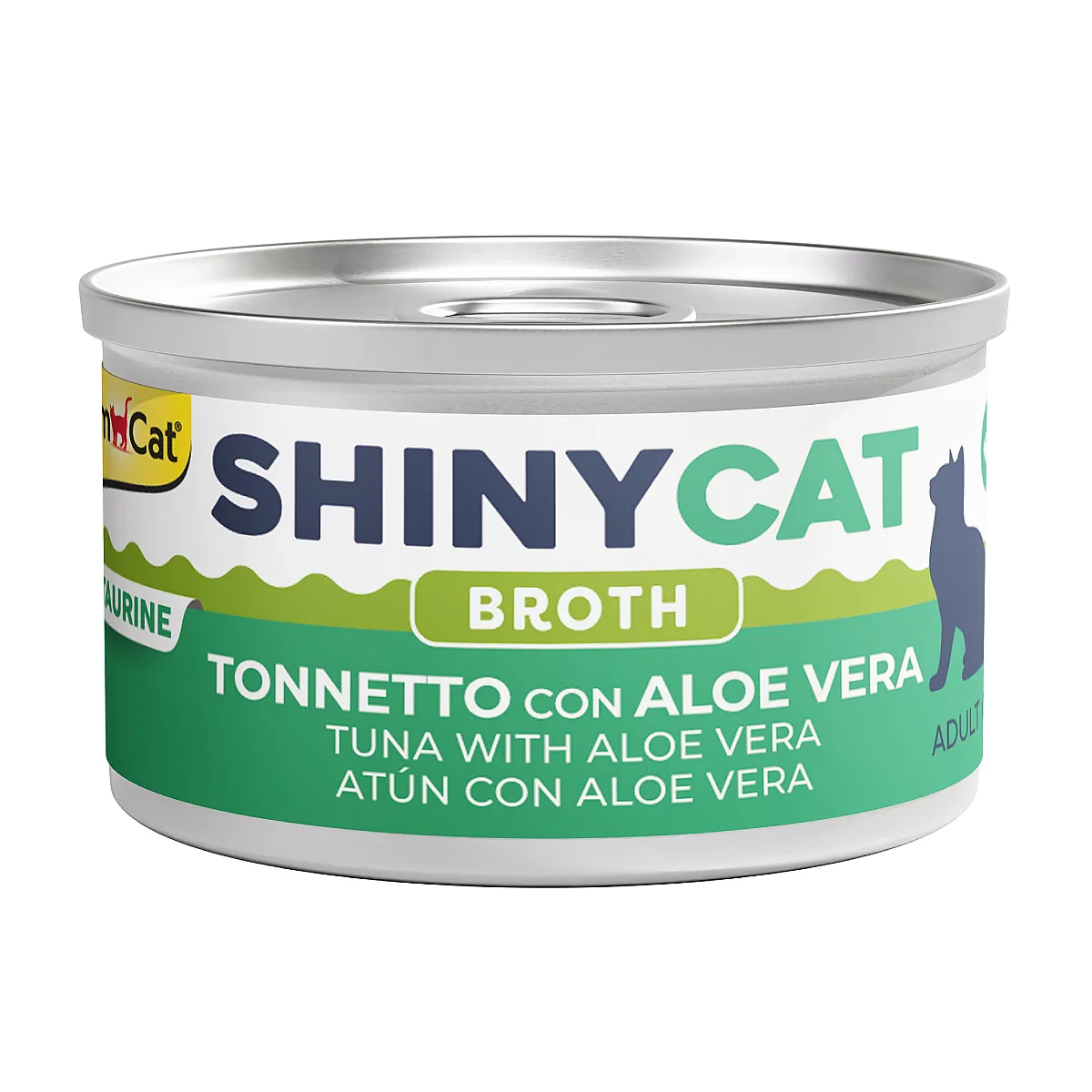 Gimcat Shinycat Broth (Sos İçinde) Aloe Veralı Ton Balığı Konserve Kedi Maması 70 gr