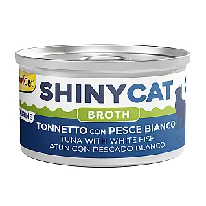 Shinycat Broth (Sos içinde) Tuna with White Fish (Beyaz Balıklı Ton Balığı) Konserve Kedi Maması 70 gr