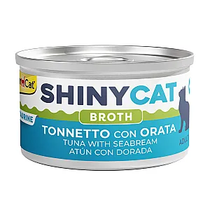 Shinycat Broth (Sos içinde) Tuna with Sea Bream (Çipuralı Ton Balığı) Konserve Kedi Maması 70 gr - 1
