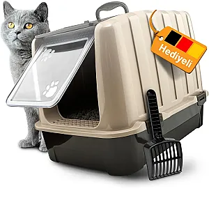 enpatiler.com Comanchero büyük boy karbon filtreli kapalı kedi tuvaleti