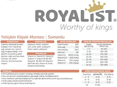 Royalist Somonlu Yetişkin Kuru Köpek Maması 15 kg - Yüksek Proteinli Balıklı Köpek Maması - 2