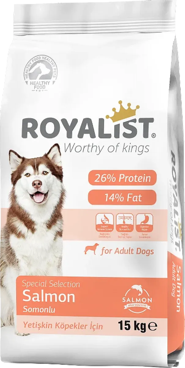 Royalist Somonlu Yetişkin Kuru Köpek Maması 15 kg - Yüksek Proteinli Balıklı Köpek Maması