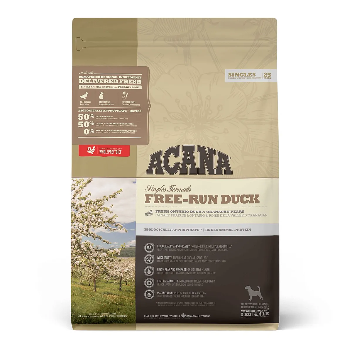 Acana Singles Free-Run Duck Köpek Maması 2 kg