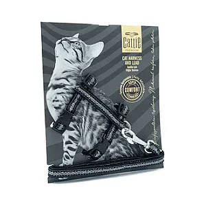 Cattie Desenli Göğüs Gezdirme Takımı Siyah 25-40 cm