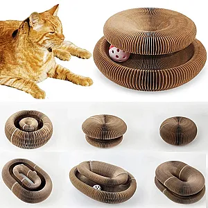 Kedi Tırmalama Toplu Akordiyon Oyuncak (Katlanabilir ve Şekil Alabilir)