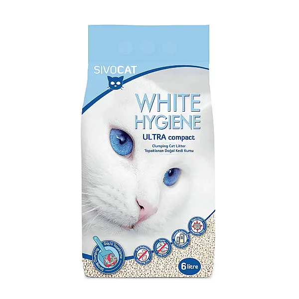 Sivocat Beyaz Hijyen Ultra Sıkıştırılmış Kedi Kumu 6 L