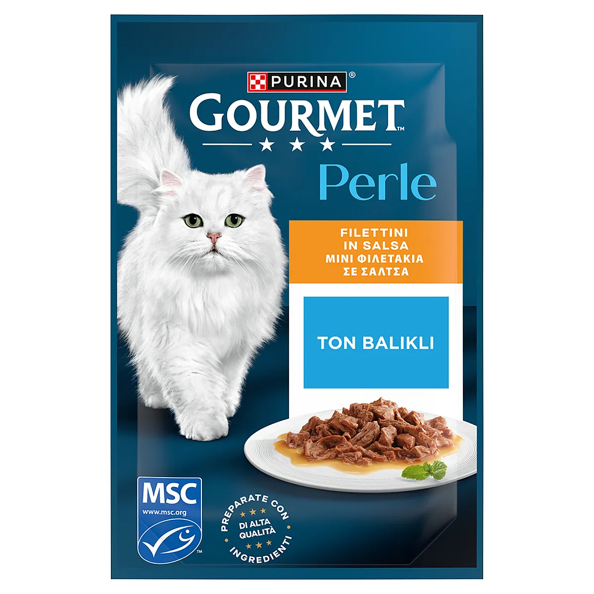 Gourmet Perle Ton Balıklı Yaş Kedi Maması Pouch 85g