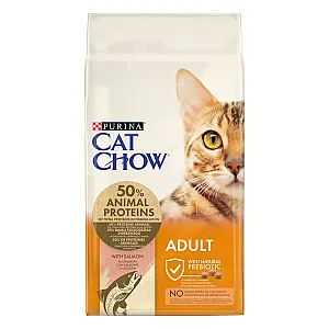 Purina Cat Chow Somonlu ve Ton Balıklı Yetişkin Kedi Maması 15 kg - 1