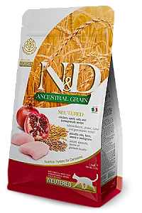 N&D Ancestral Grain Hindili ve Narlı Kısırlaştırılmış Yetişkin Kedi Maması 10 kg