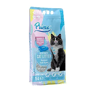 Prime İnce Taneli Marsilya Sabunu Kokulu Bentonit Kedi Kumu 5 Lt