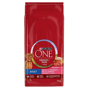 Purina One Yetişkin Köpekler İçin Sığır Etli Köpek Maması 12 kg