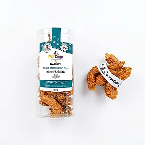 Gourmet Crunch Bites Füme Tavuk Boyun Köpek Ödül Cipsi
