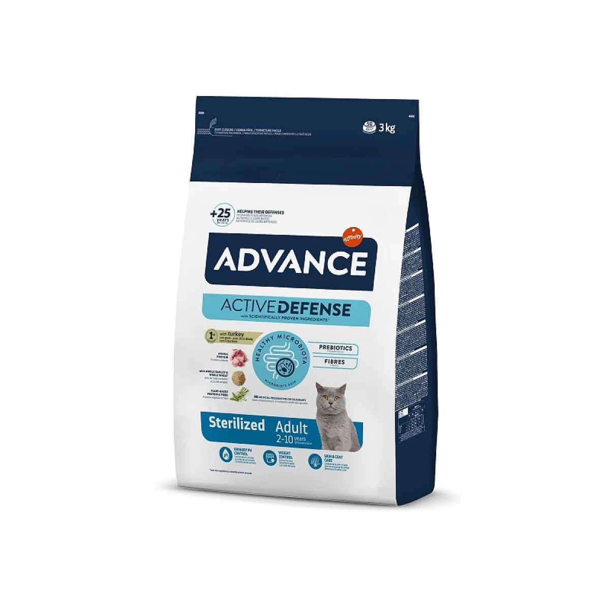 Advance Active Defense Sterilized Yetişkin Kısırlaştırılmış Hindi Etli Kedi Maması 3 Kg
