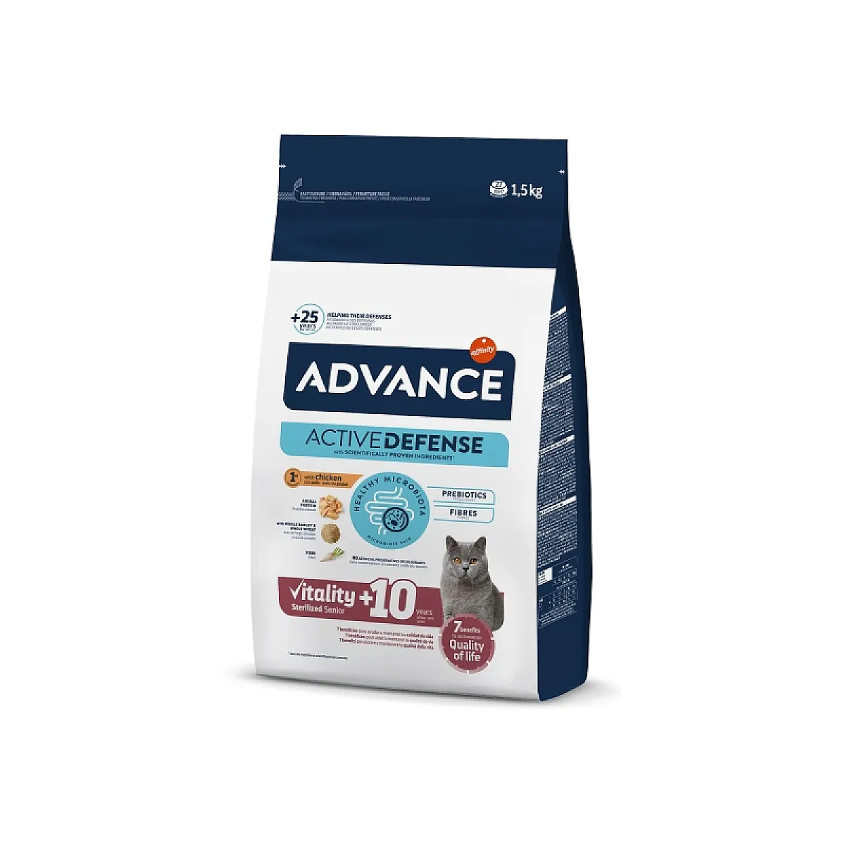 Advance Active Defense Sterilised Senior Tavuklu Kedi Maması 1.5 Kg