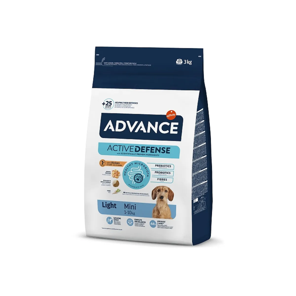 Advance Mini Light Tavuklu ve Pirinçli Yetişkin Köpek Maması 3 Kg