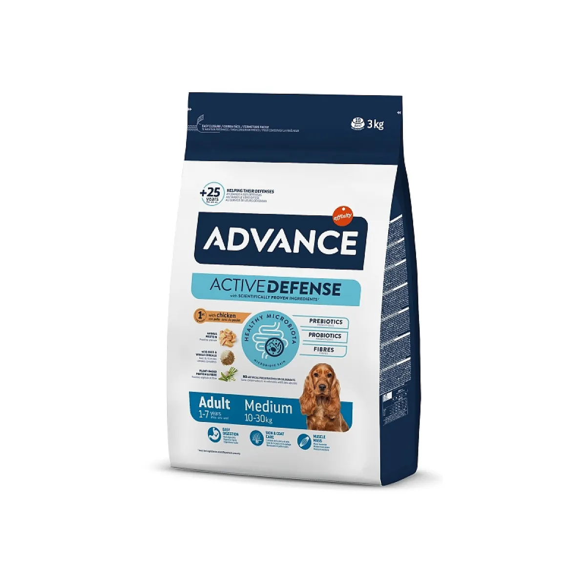 Advance Active Defense Yetişkin Orta Irk Tavuklu Köpek Maması 3 Kg