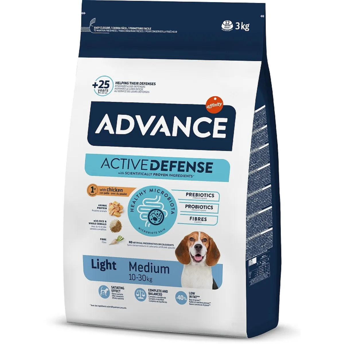 Advance Active Defense Medium Light Yetişkin Köpek Maması 3 Kg