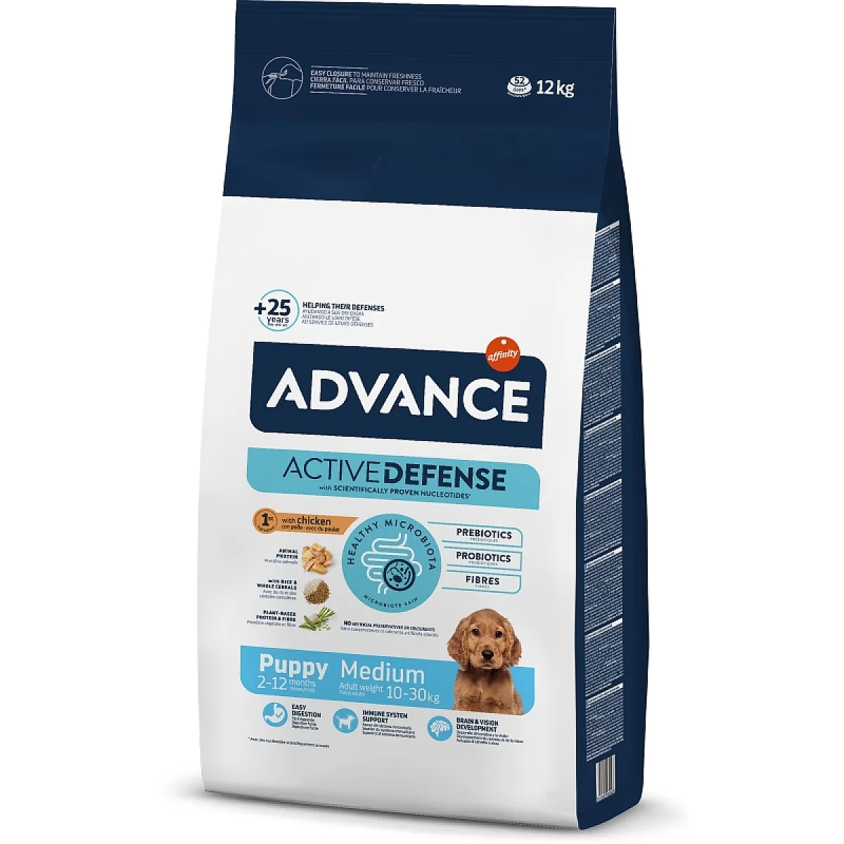 Advance Dog Puppy Protect Medium Tavuklu ve Pirinçli Yavru Köpek Maması 12 Kg