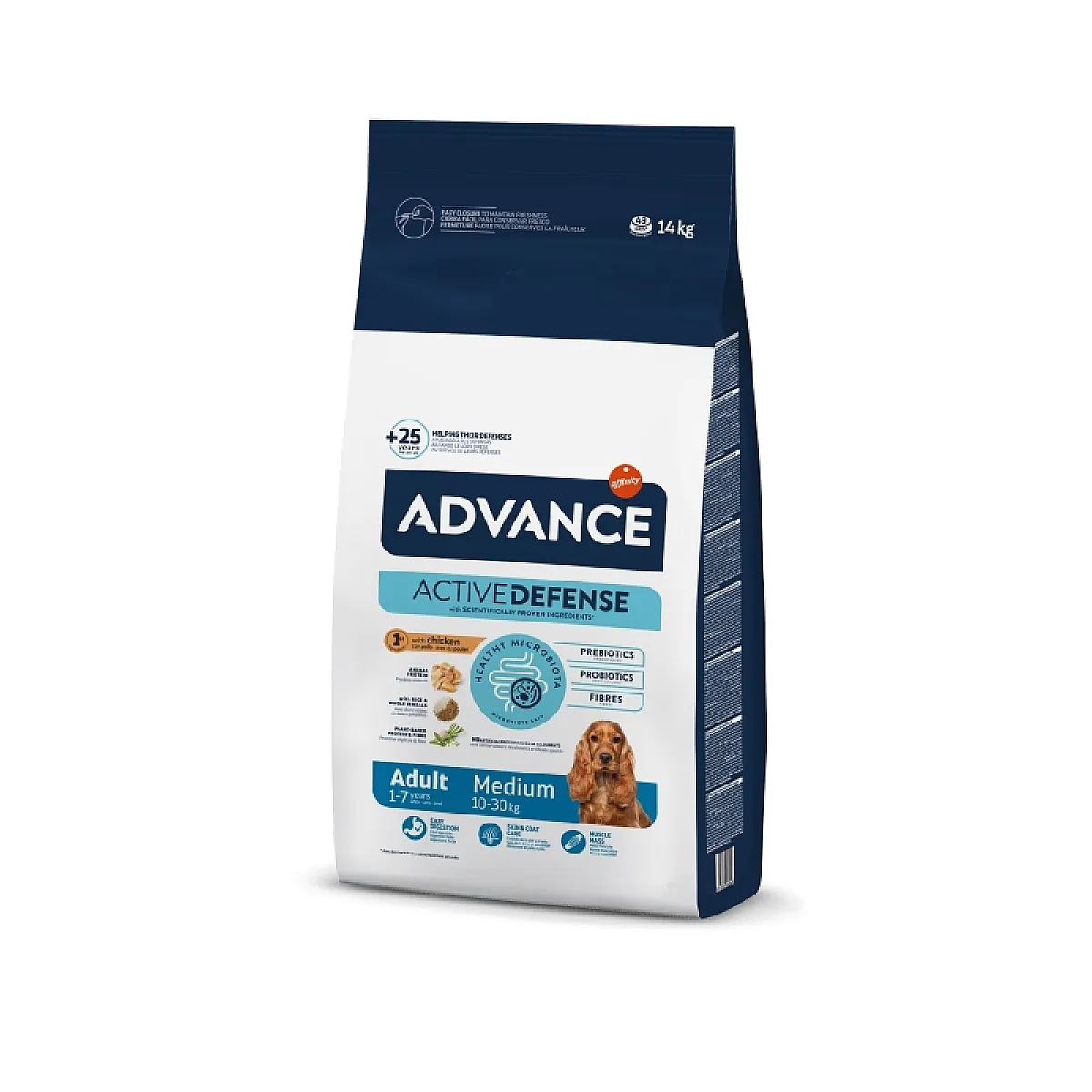 Advance Active Defense Yetişkin Orta Irk Köpek Maması Tavuklu 14 Kg
